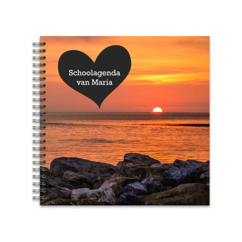 Schoolagenda Spiraal 15x15 Vierkant