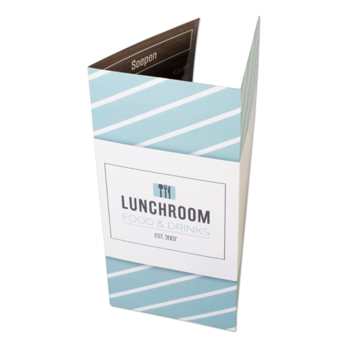 Menukaart A4 drieluik voorkantboven Menukaart A4 drieluik voorkantboven