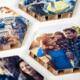 Hexafoto's op honingraatkarton