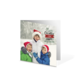 Kerstkaart dubbel vierkant