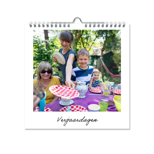Verjaardagskalender voorkant Verjaardagskalender voorkant