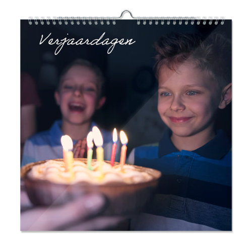 Verjaardagskalender voorkant Verjaardagskalender voorkant