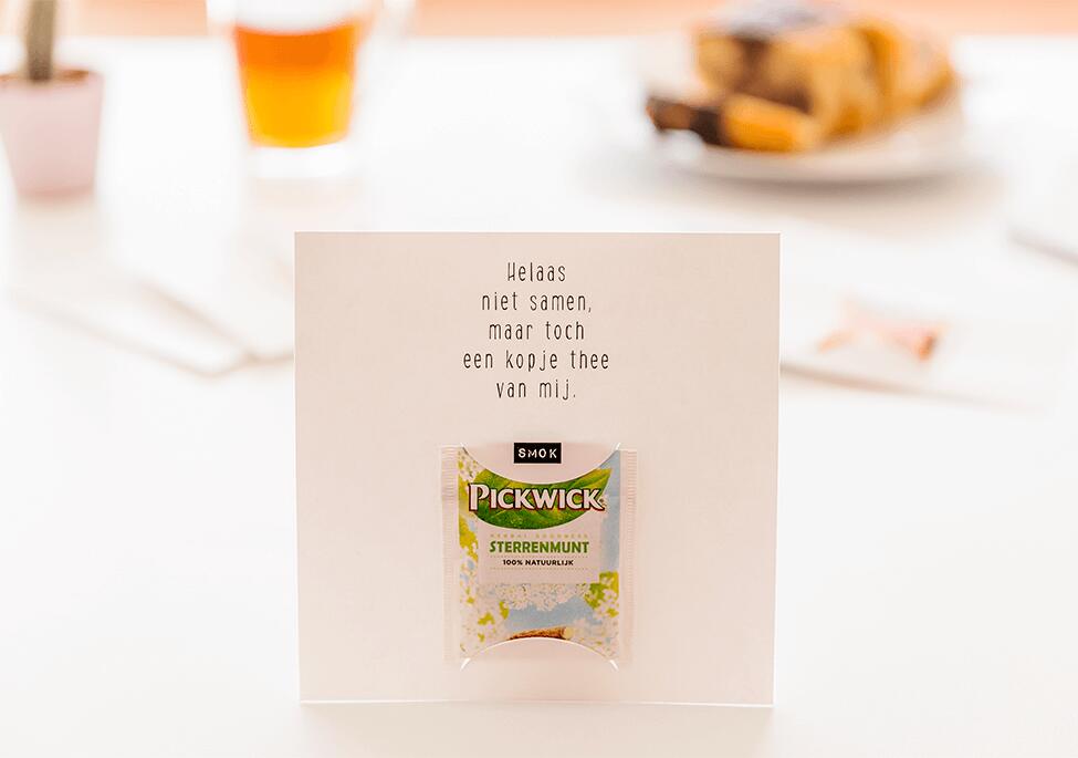 Theezakje met kaart Theezakje met kaart