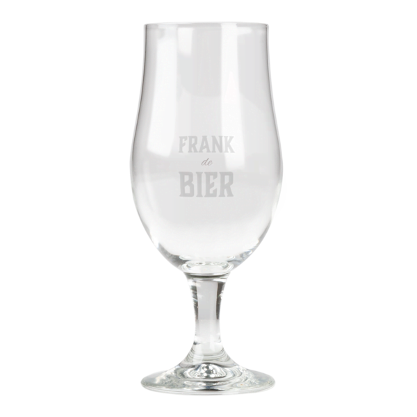 Laat je eigen bierglas graveren met naam!