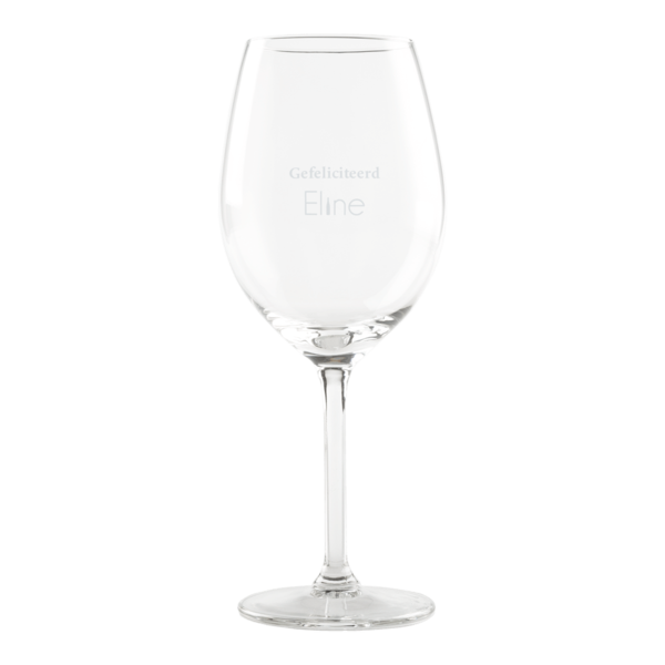 Wijnglas gefeliciteerd Wijnglas gefeliciteerd