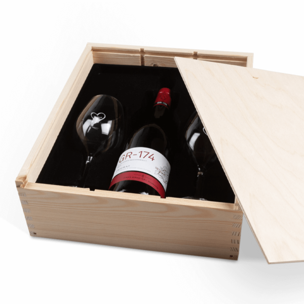 Wijn-geschenkset schuin close-up Wijn-geschenkset schuin close-up