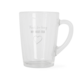 Theeglas graveren met tekst en logo