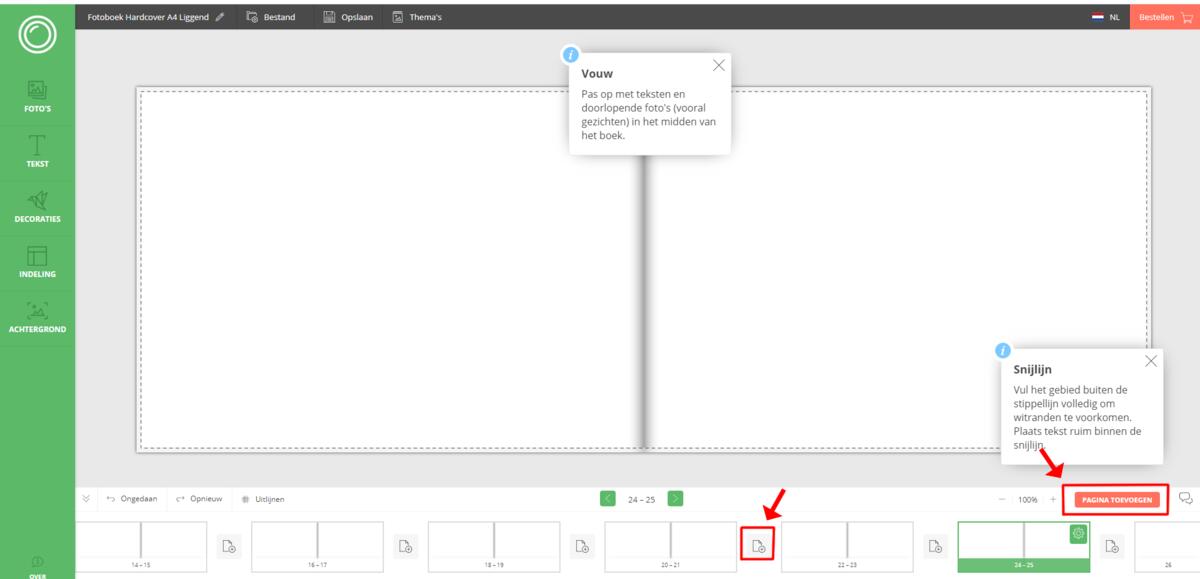 Extra pagina toevoegen Online Editor Extra pagina toevoegen Online Editor
